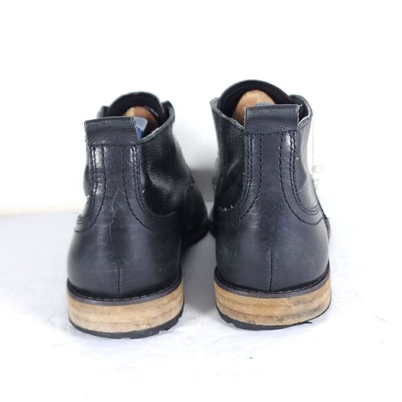 Andrew Marc Men's Nykanel US 11 Black Leather Lace-Up Ankle Chukka Boots - Picture 11 of 14